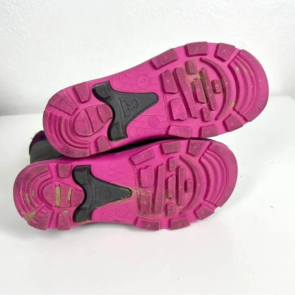 Kamik Snobuster Kids' Pink and Gray Winter Snow Boots